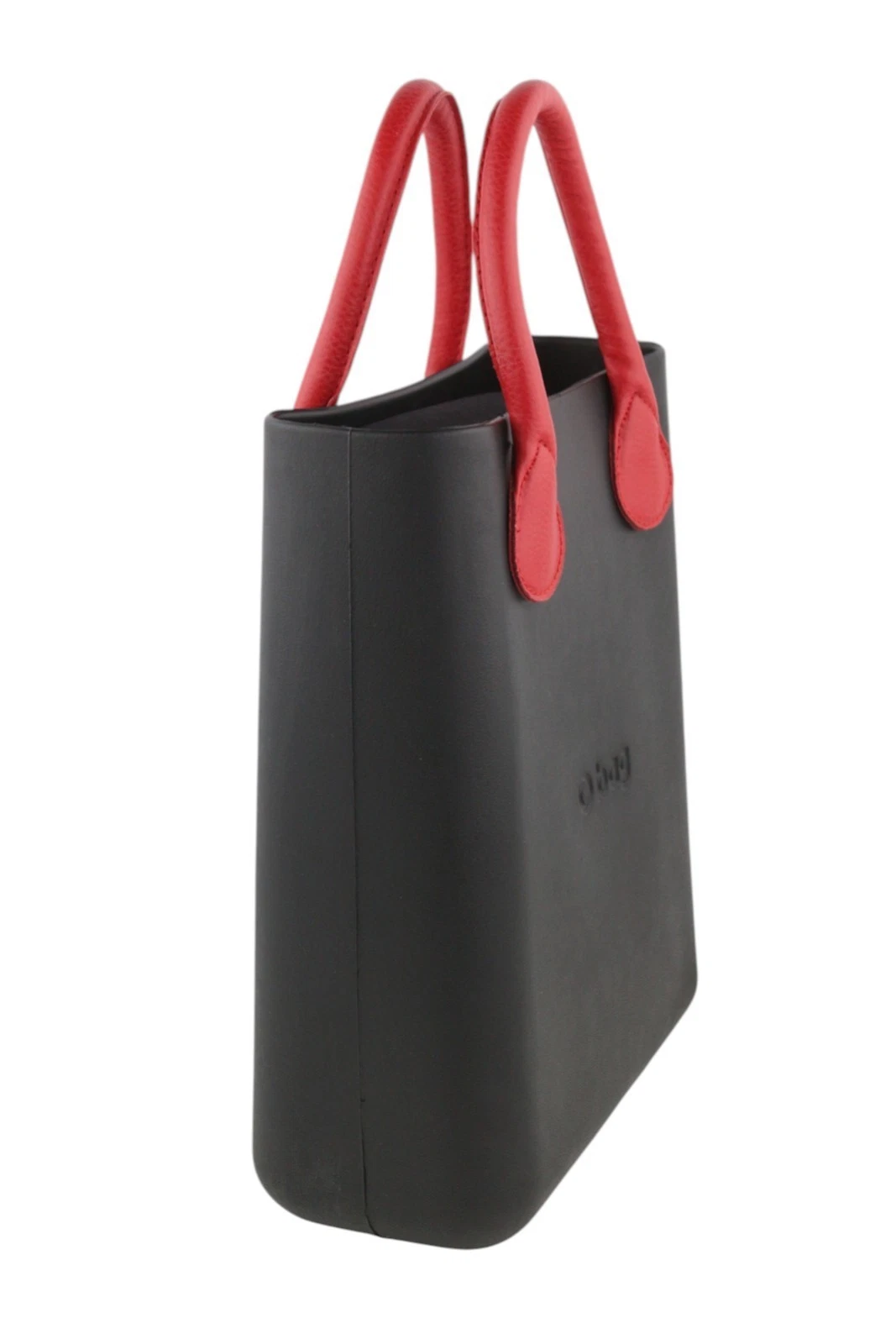 O BAG Chic Women Bag OS Black Textured Pattern Front Square Tote Inner Pouch Q04 - O Bag