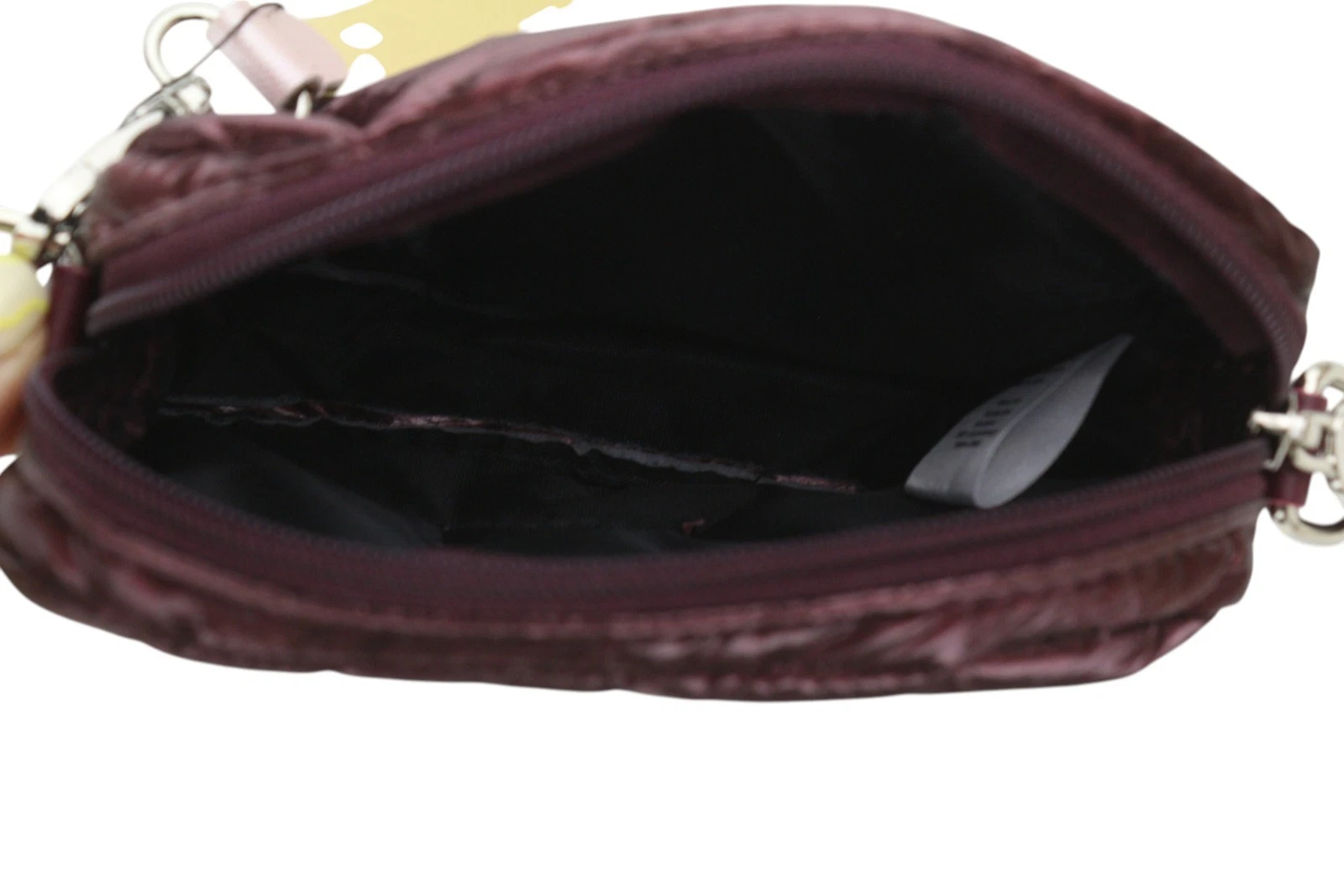 O Bag Extra Pocket Women Bag OS Burgundy Zip Closure Adjustable Crossbody Strap - O Bag