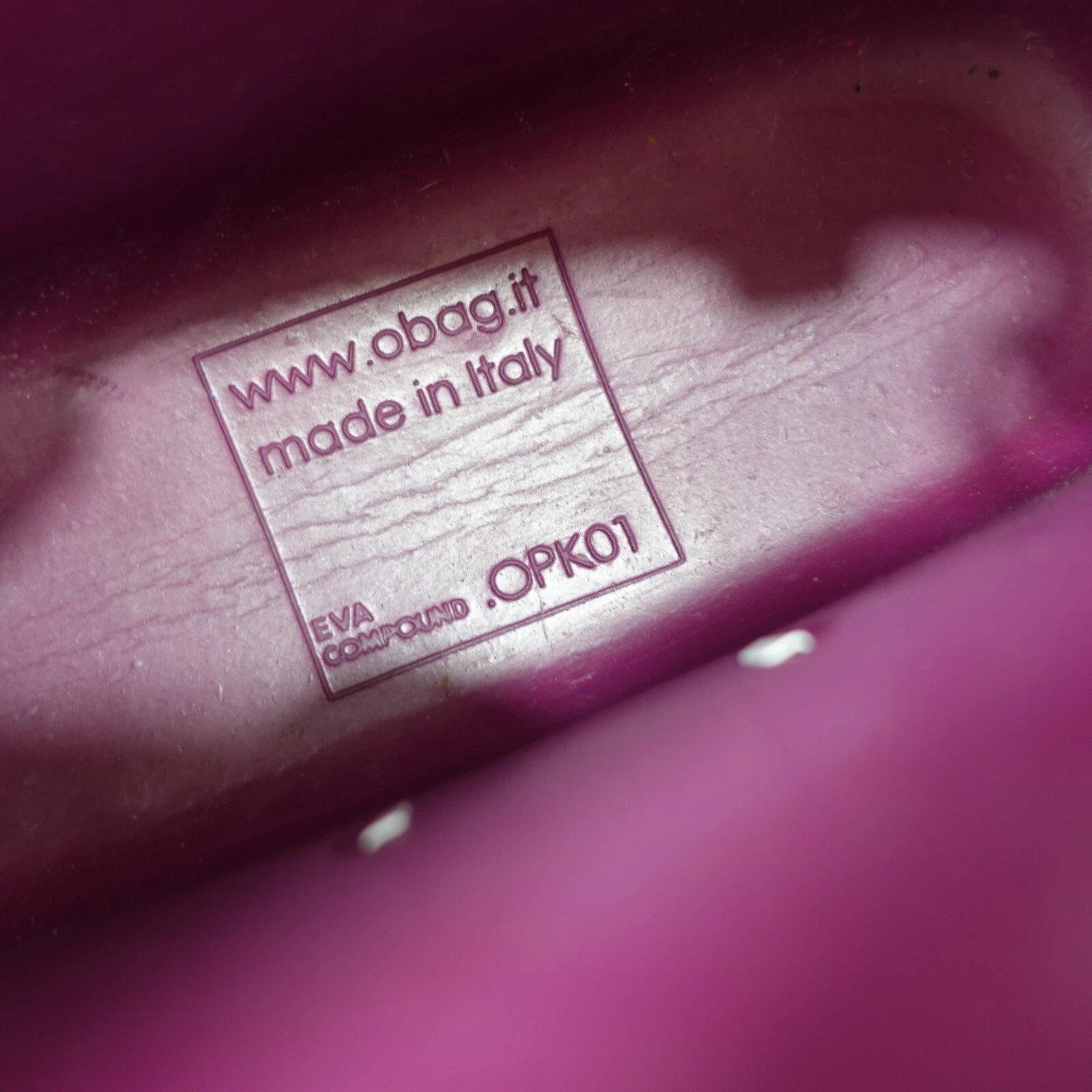 Plum Crossbody Purse Sling Gold Chain Small Italian Rubber Bag Clutch ITALY - O Bag