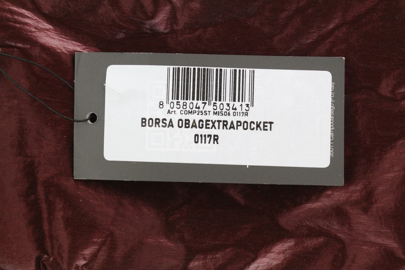 O Bag Extra Pocket Women Bag OS Burgundy Zip Closure Adjustable Crossbody Strap - O Bag