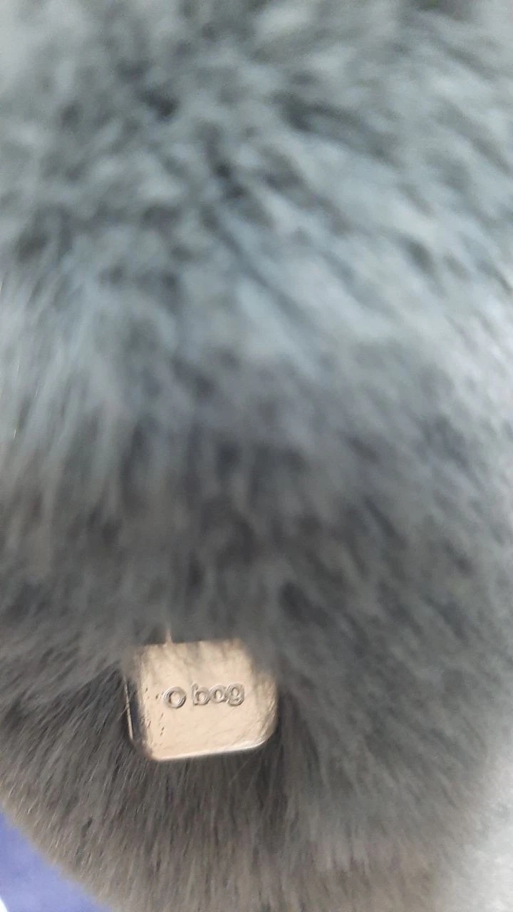 O Bag Backpack Grey Blue (OBAGB413 FAS09 041) Made In Italy Rare Bag Y2K - O Bag