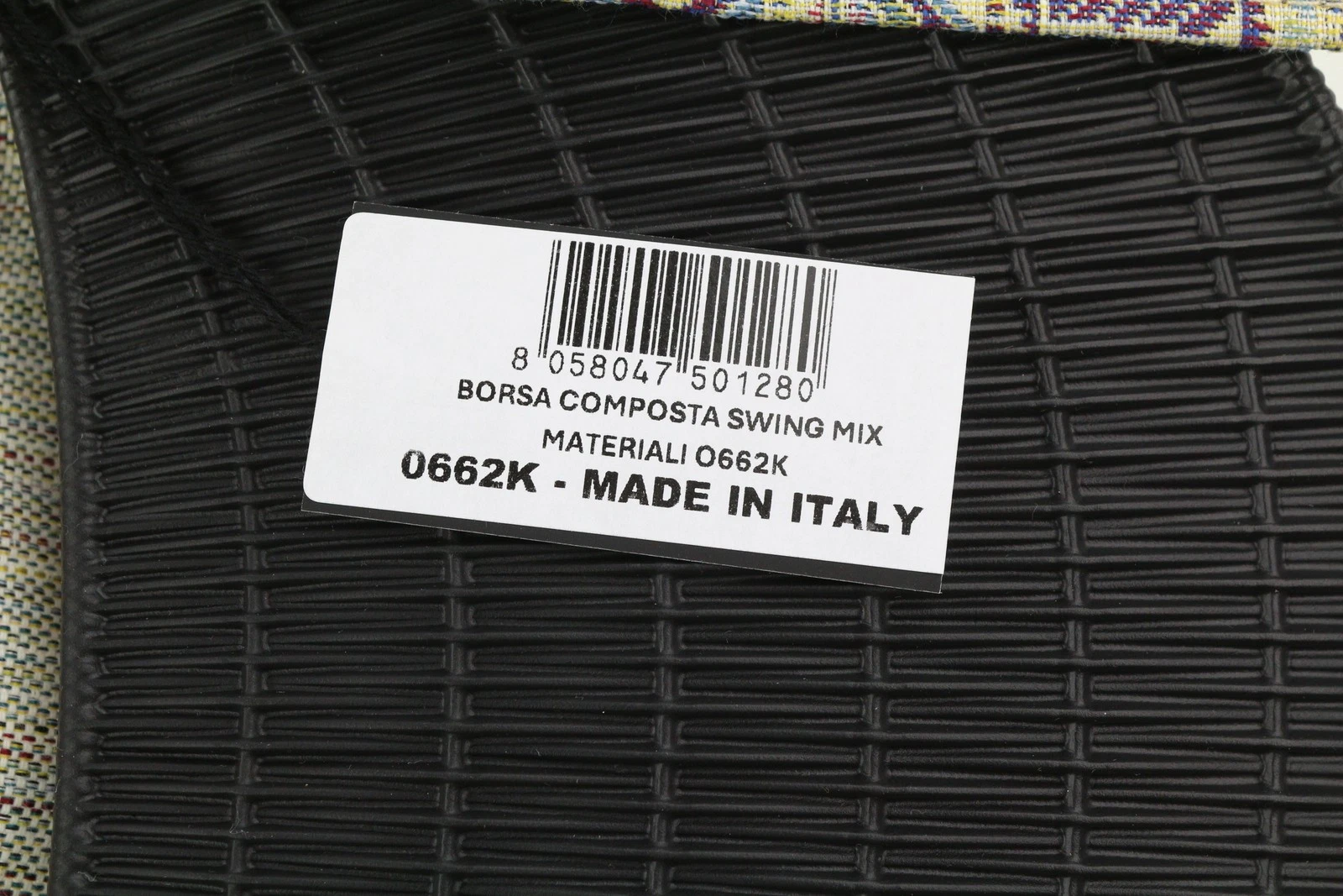 O Bag Swing Women Bag OS Black Textured Silicone Half Moon Inner Crossbody - O Bag