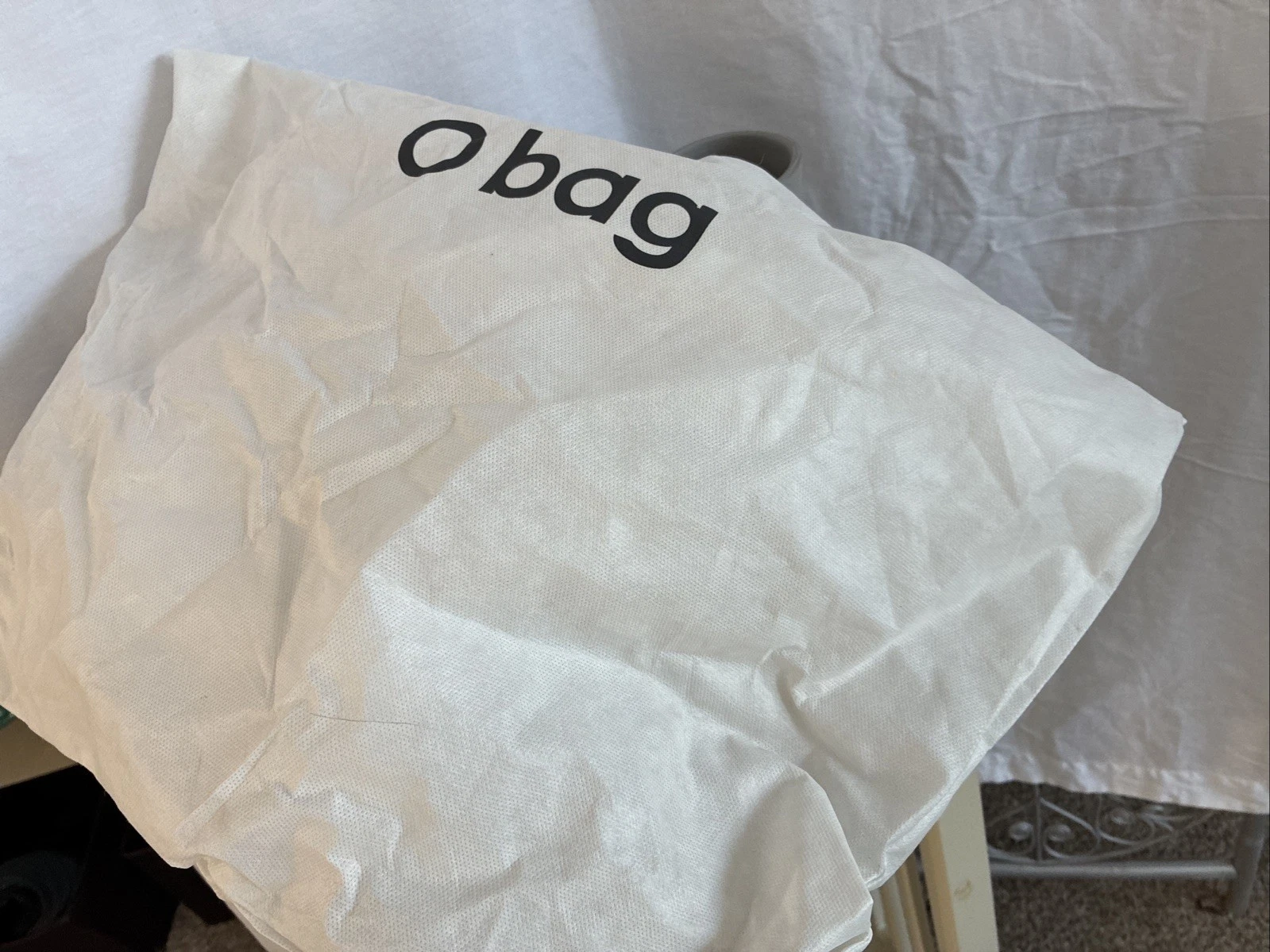 Gray O Bag Classic Lightweight Zip Top Tote Bag Rope Handles With Dust Bag - O Bag