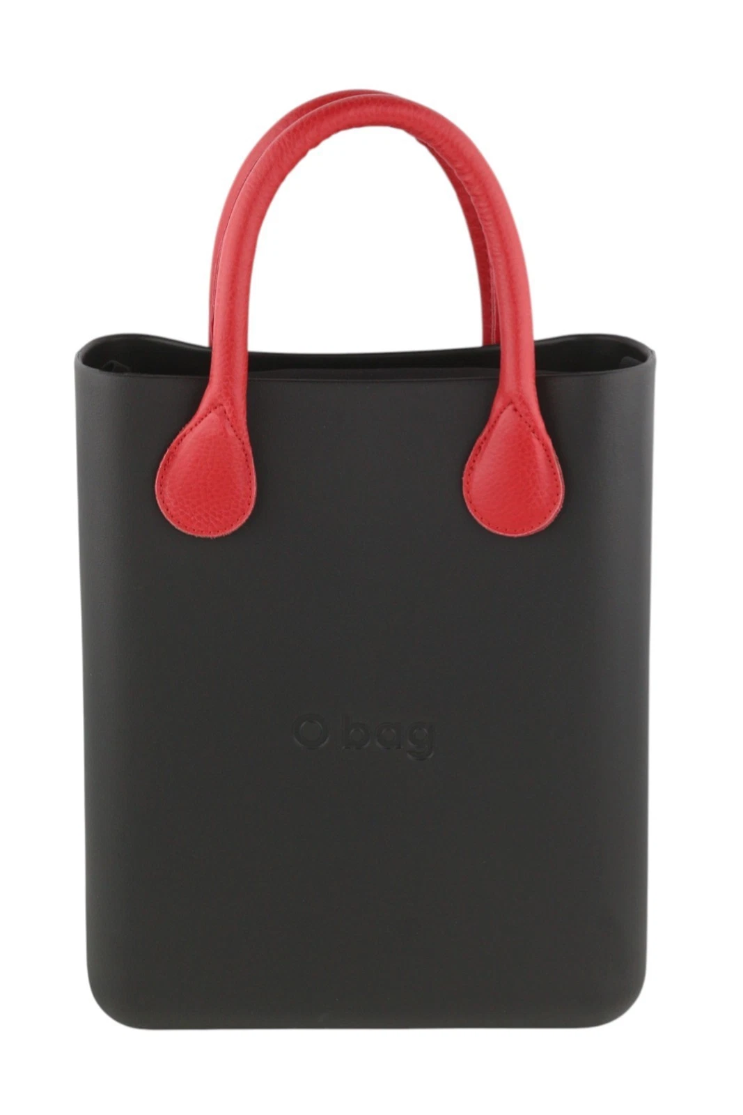 O Bag Chic Women's Bag OS Black Red Double Handle Inner Square Tote - O Bag