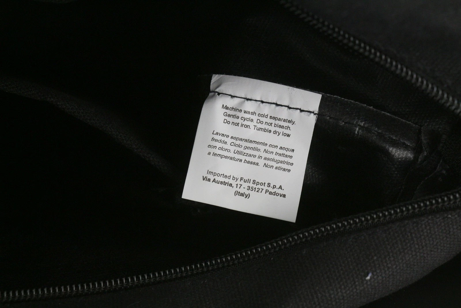 O Bag Chic Women Bag OS Black Patterned Tote Double Handles Inner Pouch Square - O Bag