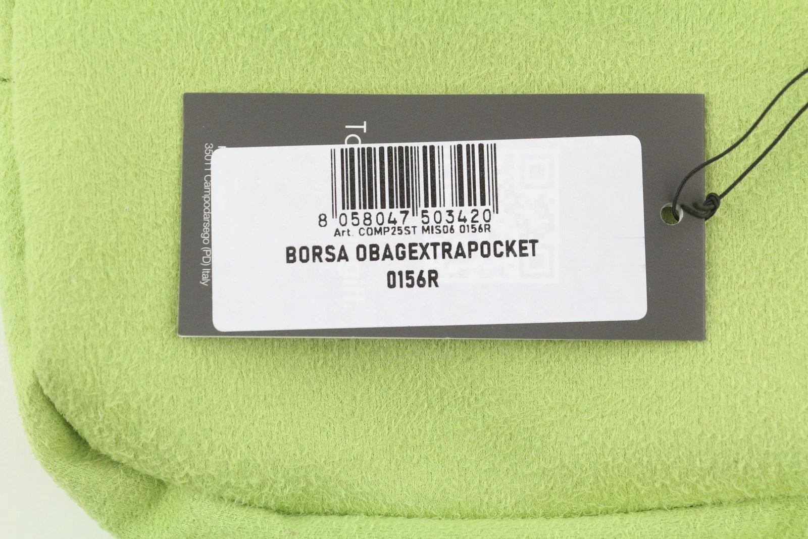 O Bag Extra Pocket Women Bag OS Green Faux Suede Silver Chain Crossbody - O Bag