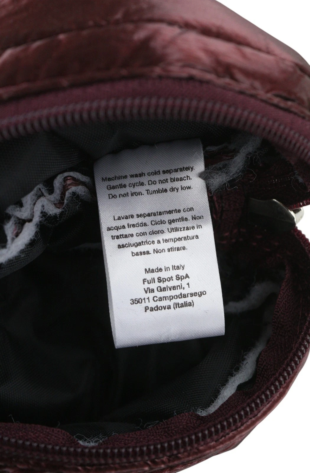 O Bag Extra Pocket Women Bag OS Burgundy Zip Closure Adjustable Crossbody Strap - O Bag