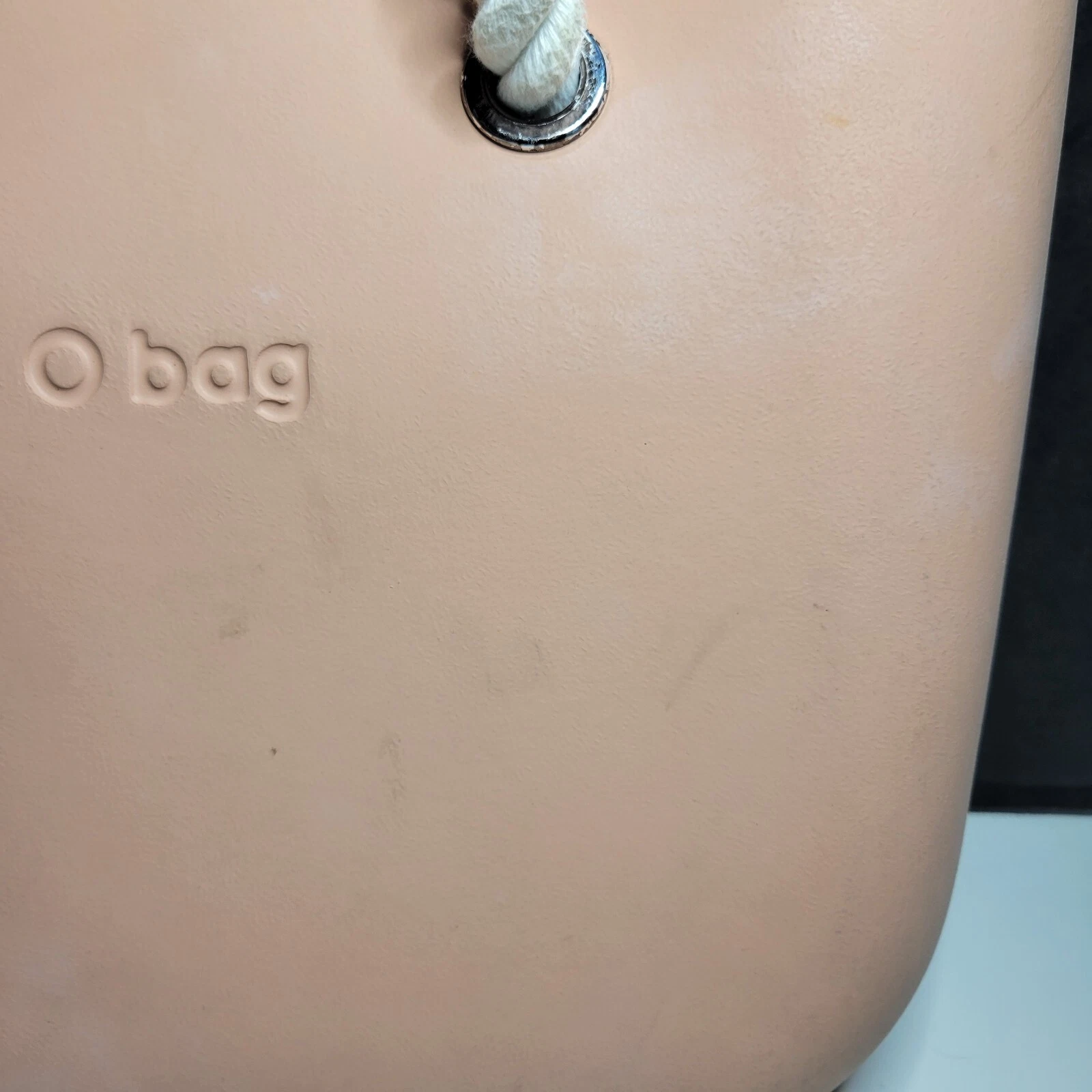 OBag Pink Tote Double Rope Handles Made in Italy Fullspot Shoulder 11 x 14 x 3.5 - O Bag