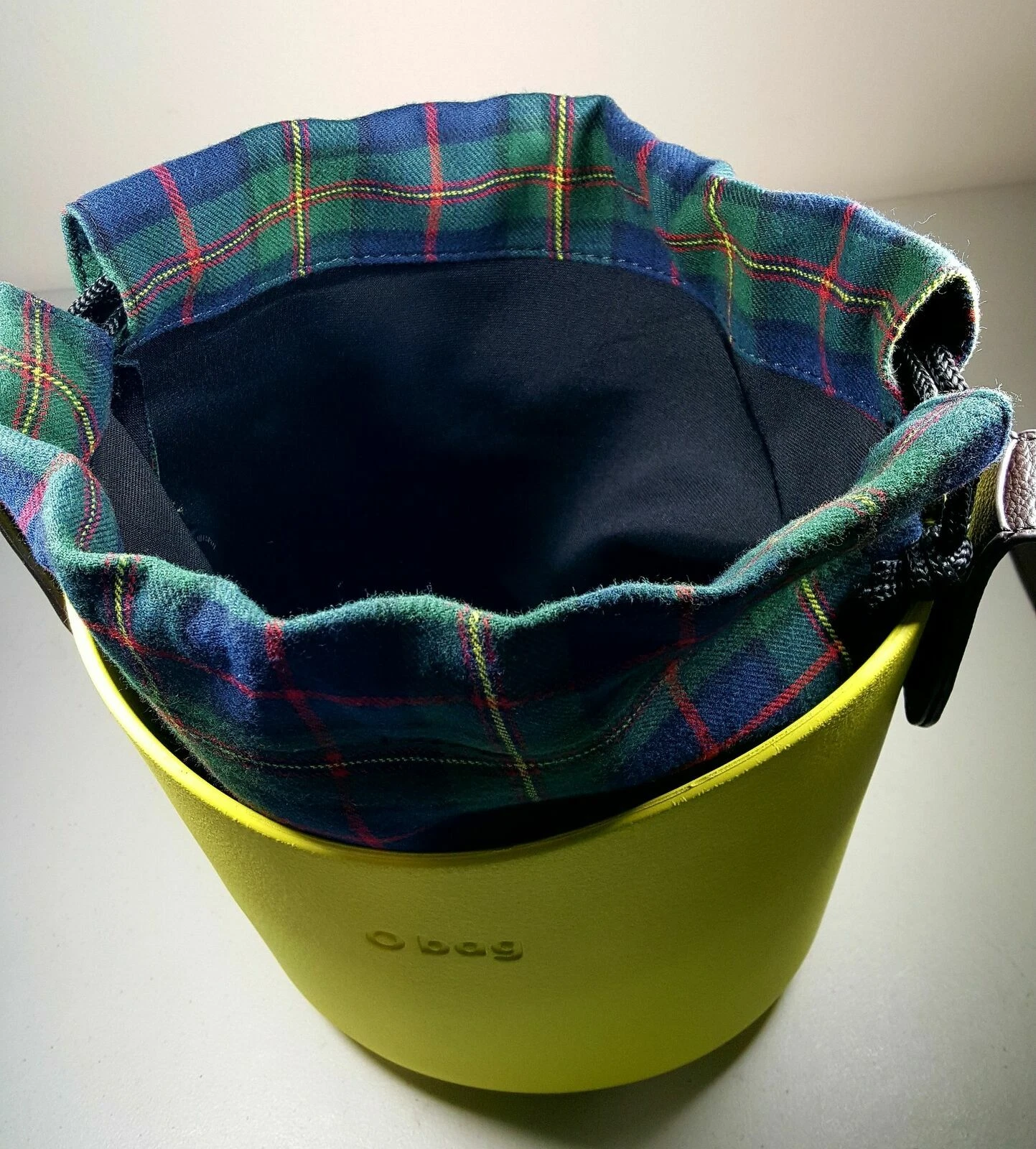 New O BAG ITALY EVA Compound Basket Tote Crossbody Bag Yellow w/Liner Dust Bag - O Bag