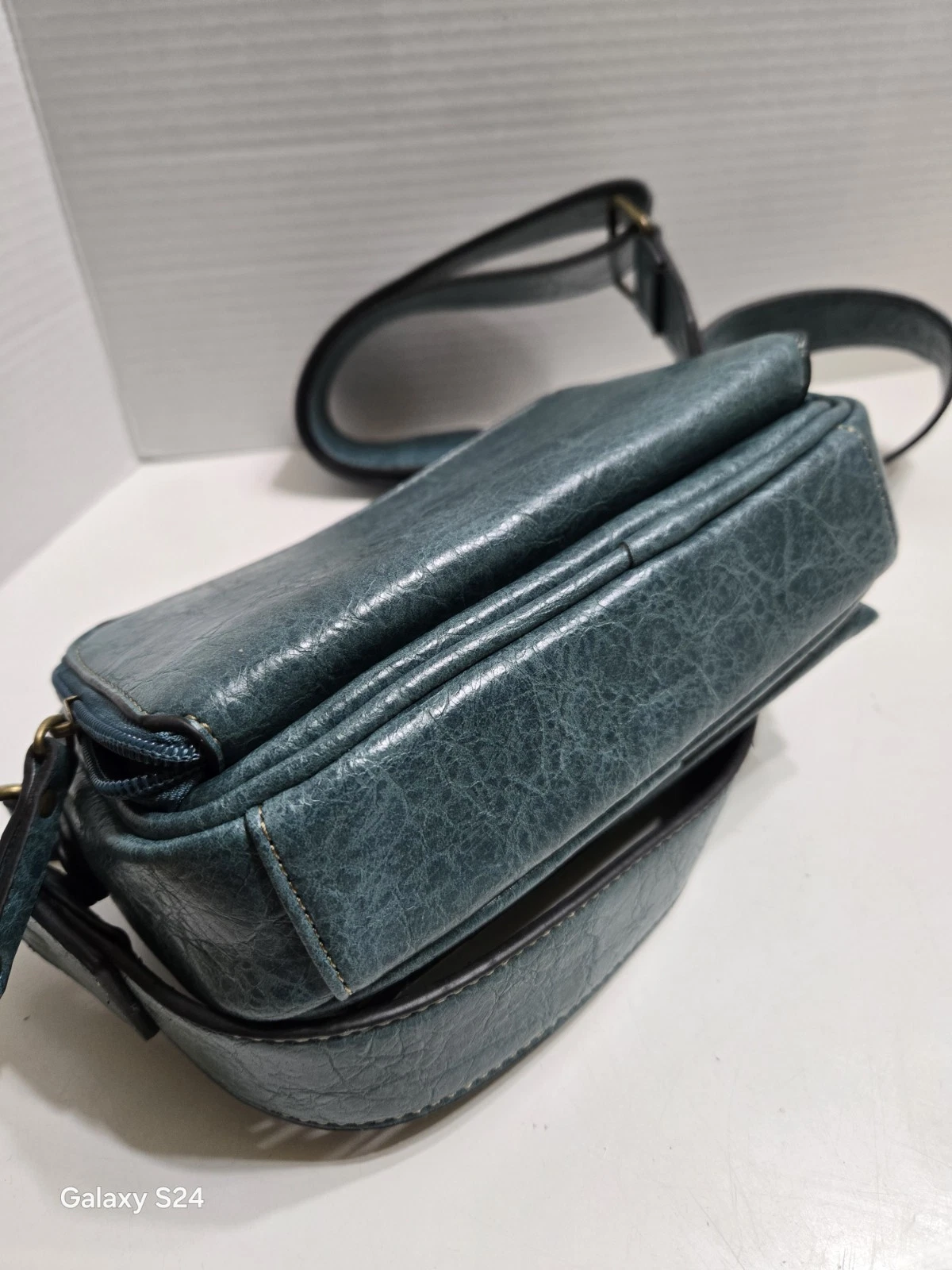 B.O.C. CALLOWILL Teal Blue Faux Leather Camera Bag - O Bag