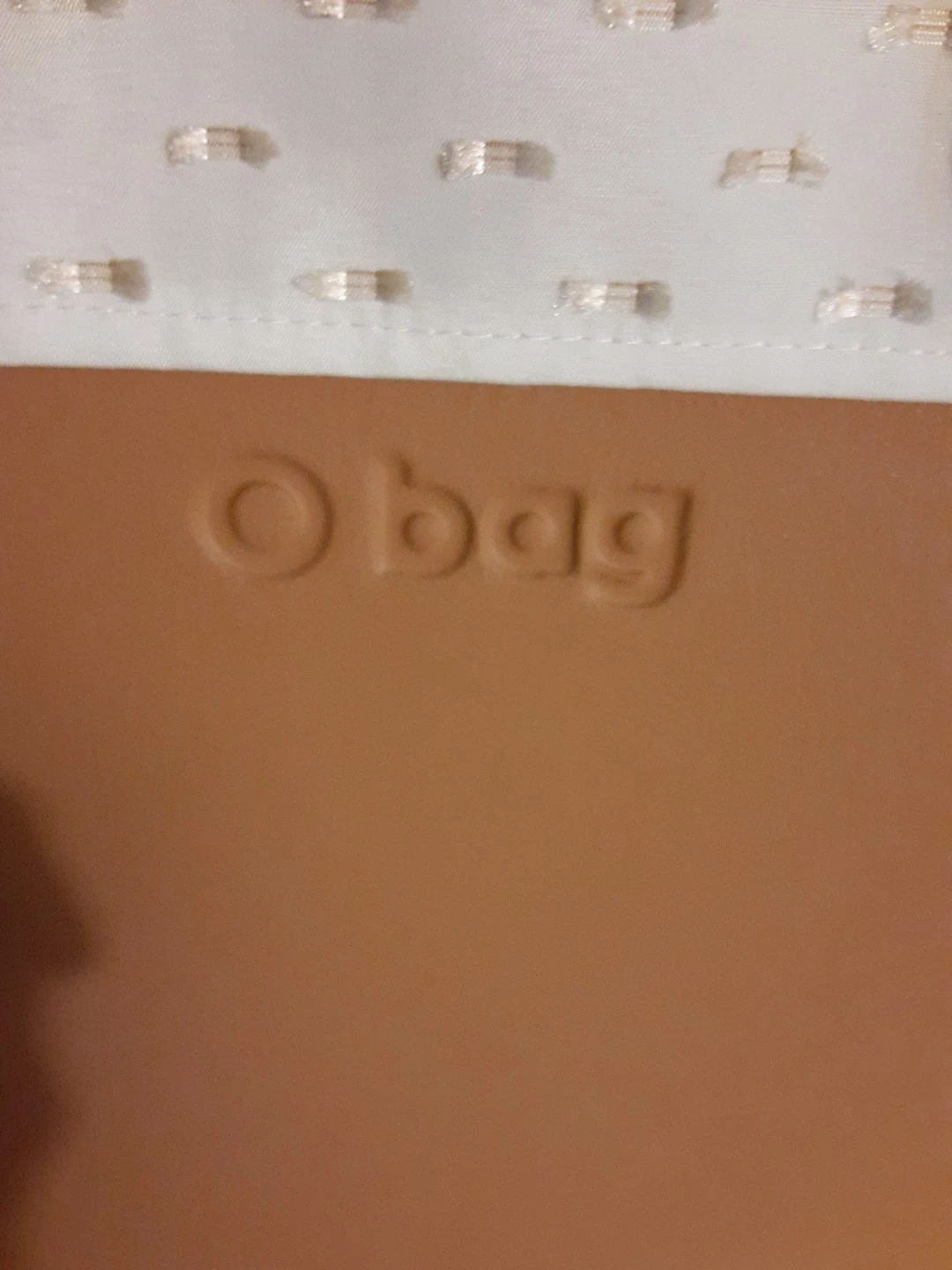 Obag 2 Way Taupe Plastic Tote Bag Italy - O Bag