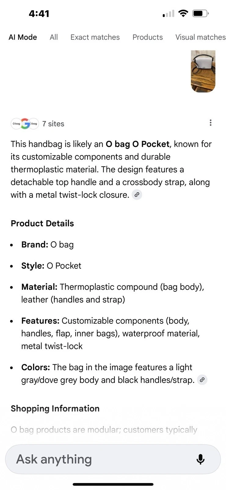 O Bag Crossbody Handle Full Spot Spa Purse NWT Light Purple Front Italy - O Bag