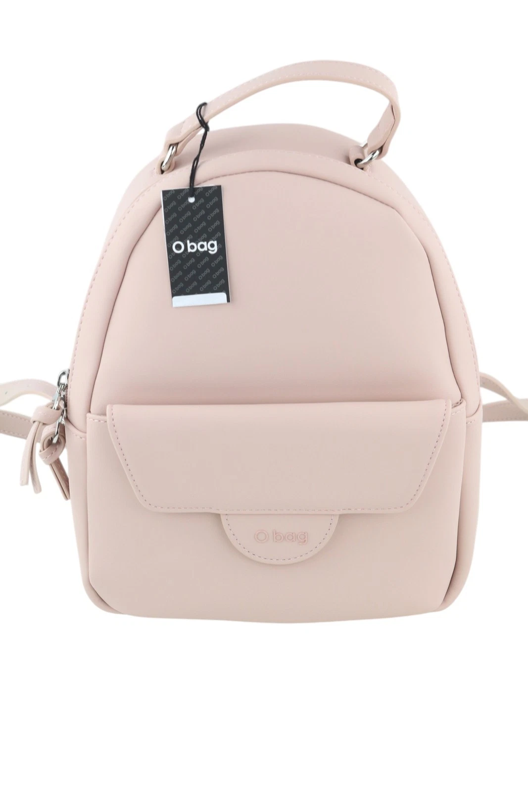 O Bag Sofia Women Bag OS Light Pink Double Handle Backpack Zip Closure Logo - O Bag