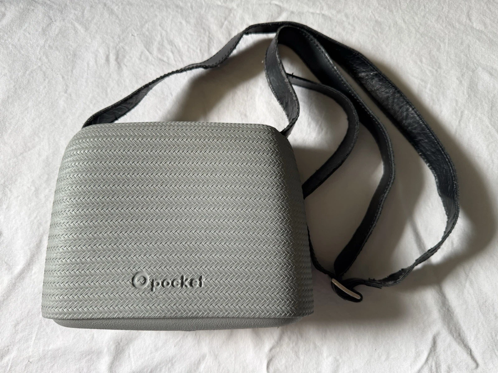 O Pocket Bag FullSpot Italian Crossbody Slide Purse Made In Italy Gray Grey - O Bag