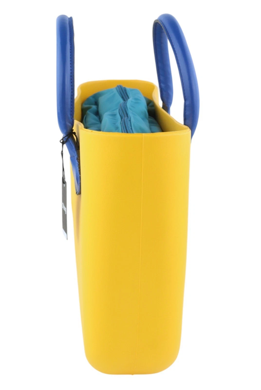 O Bag Mini Women's Bag OS Yellow Blue Double Handles Zipper Square - O Bag