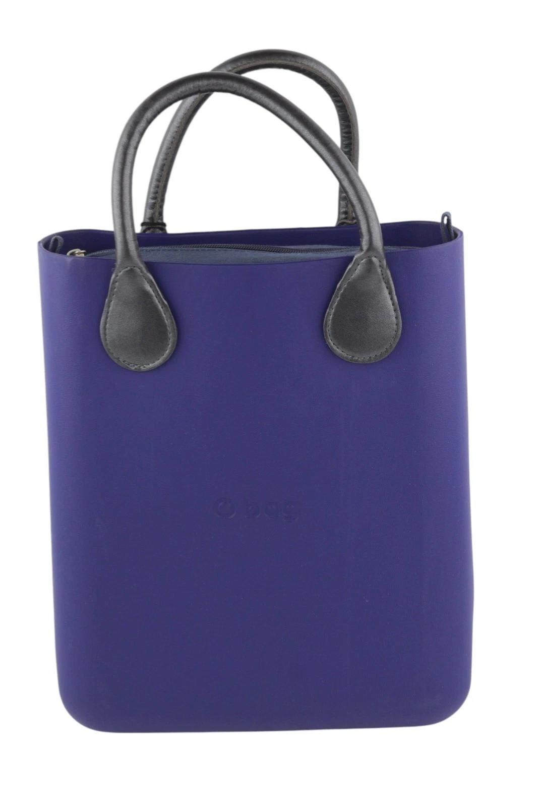 O Bag Chic Women Bag OS Blue Double Handles Inner Pouch Compact Square Tote - O Bag