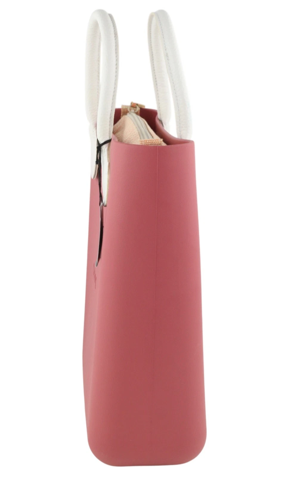 O Bag Chic Women Bag OS Pink Dual Handles Inner Pouch Mini Square Tote Logo - O Bag