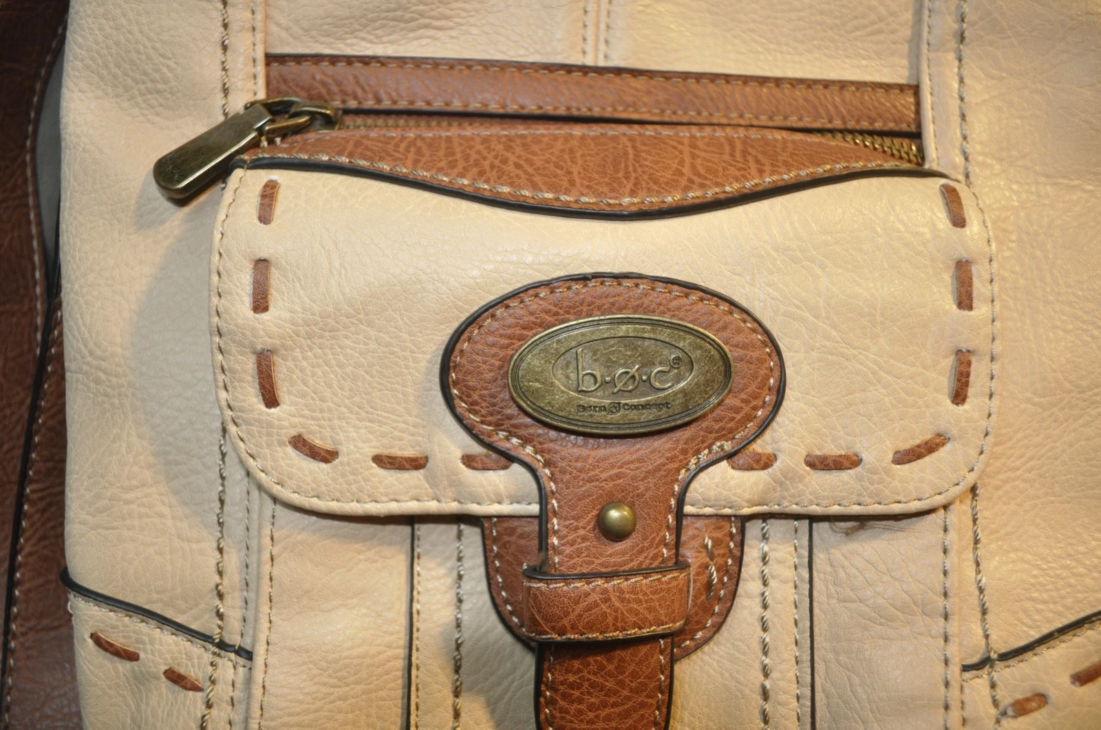 b.o.c. Crossbody Bag, Tan and Brown, Used - O Bag