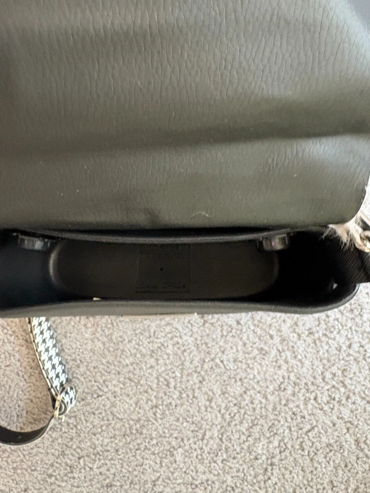 OBAG Crossbody Bag Black with Faux Fur - O Bag