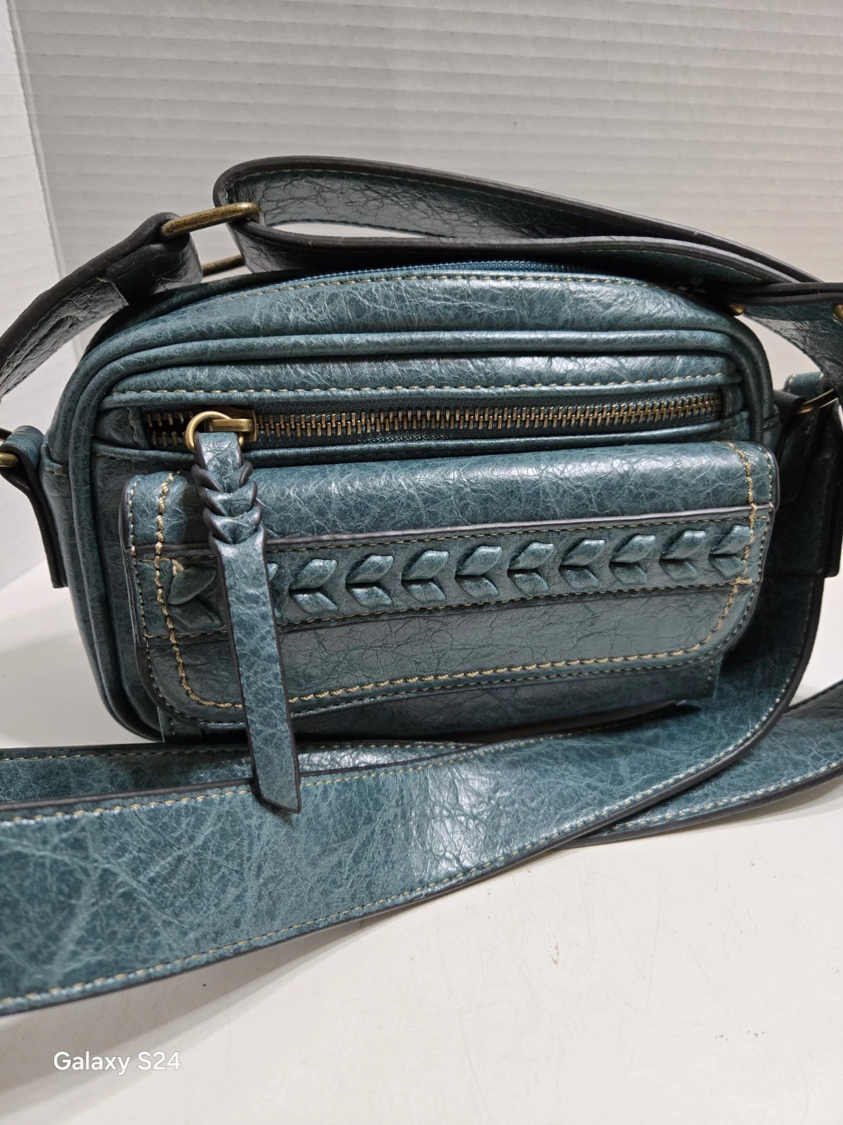 B.O.C. CALLOWILL Teal Blue Faux Leather Camera Bag - O Bag