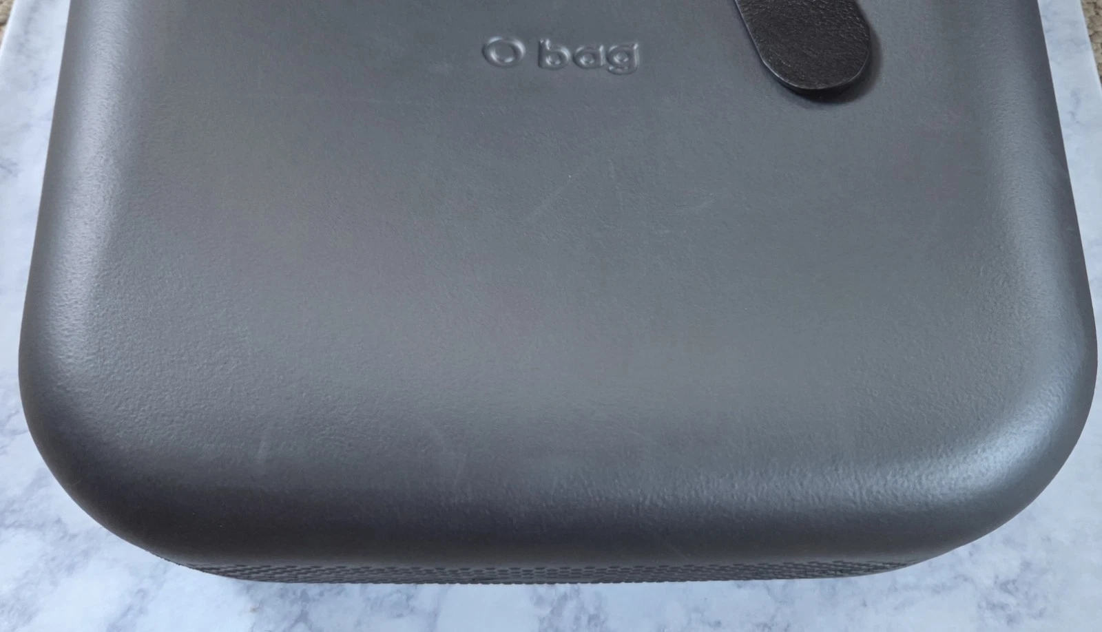 O Bag Italian Tote Handbag Leather Straps Zip Closure Made In Italy Medium - O Bag