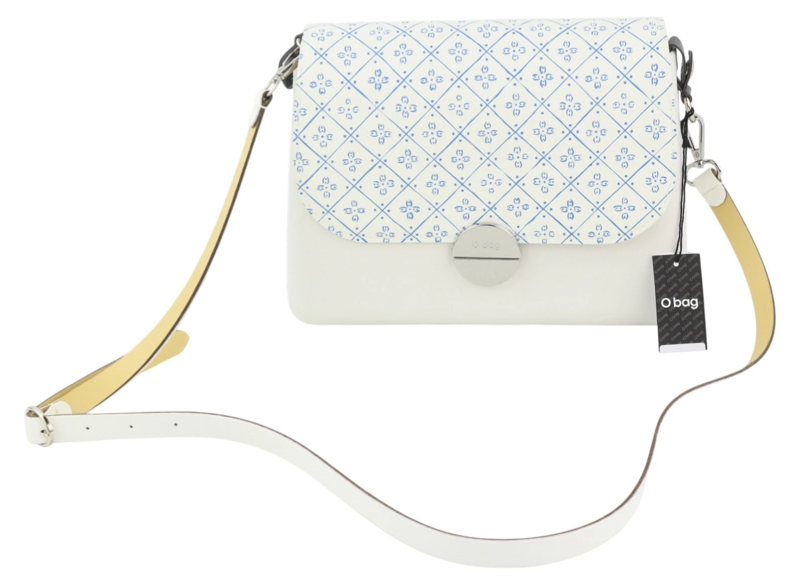 O Bag Glam Women's Bag OS White Pattern Adjustable Strap Closure Shoulder Bag - O Bag