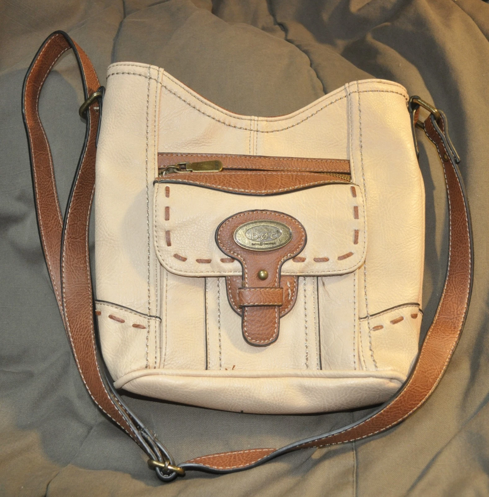 b.o.c. Crossbody Bag, Tan and Brown, Used - O Bag