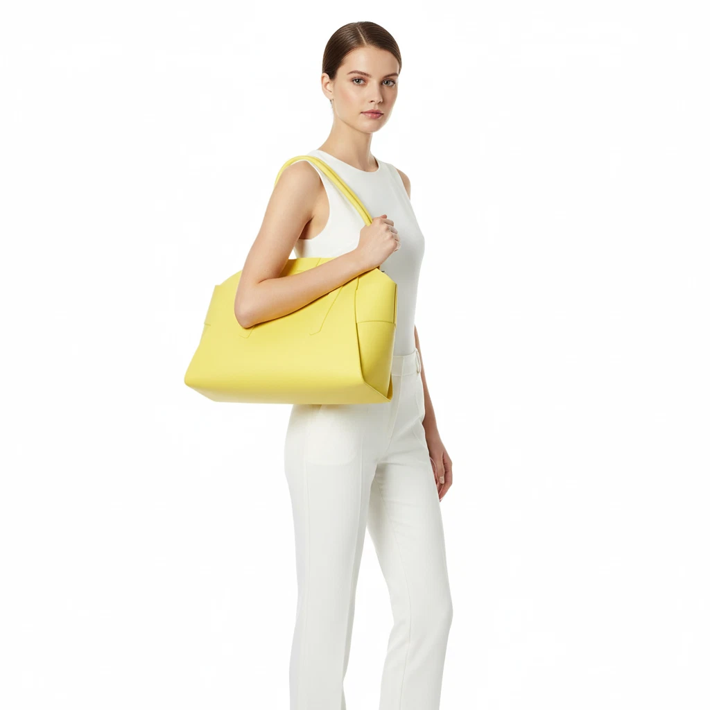 O bag COMP24ST Woman Yellow Waterproof Tote Shoulder Bag with Removable Pouch - O Bag