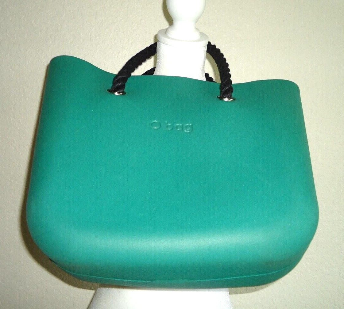 Obag Designed By E. Magenta Made In Italy Women'a Green Rubber Handbag - O Bag