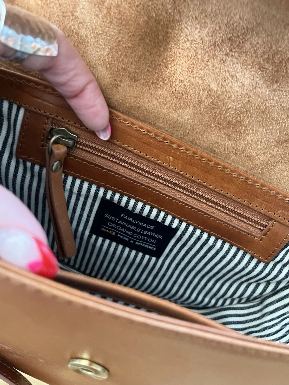 O My Bag Amsterdam AVA Cognac Leather Crossbody Saddle Bag Purse w/ 2 Straps EUC - O Bag