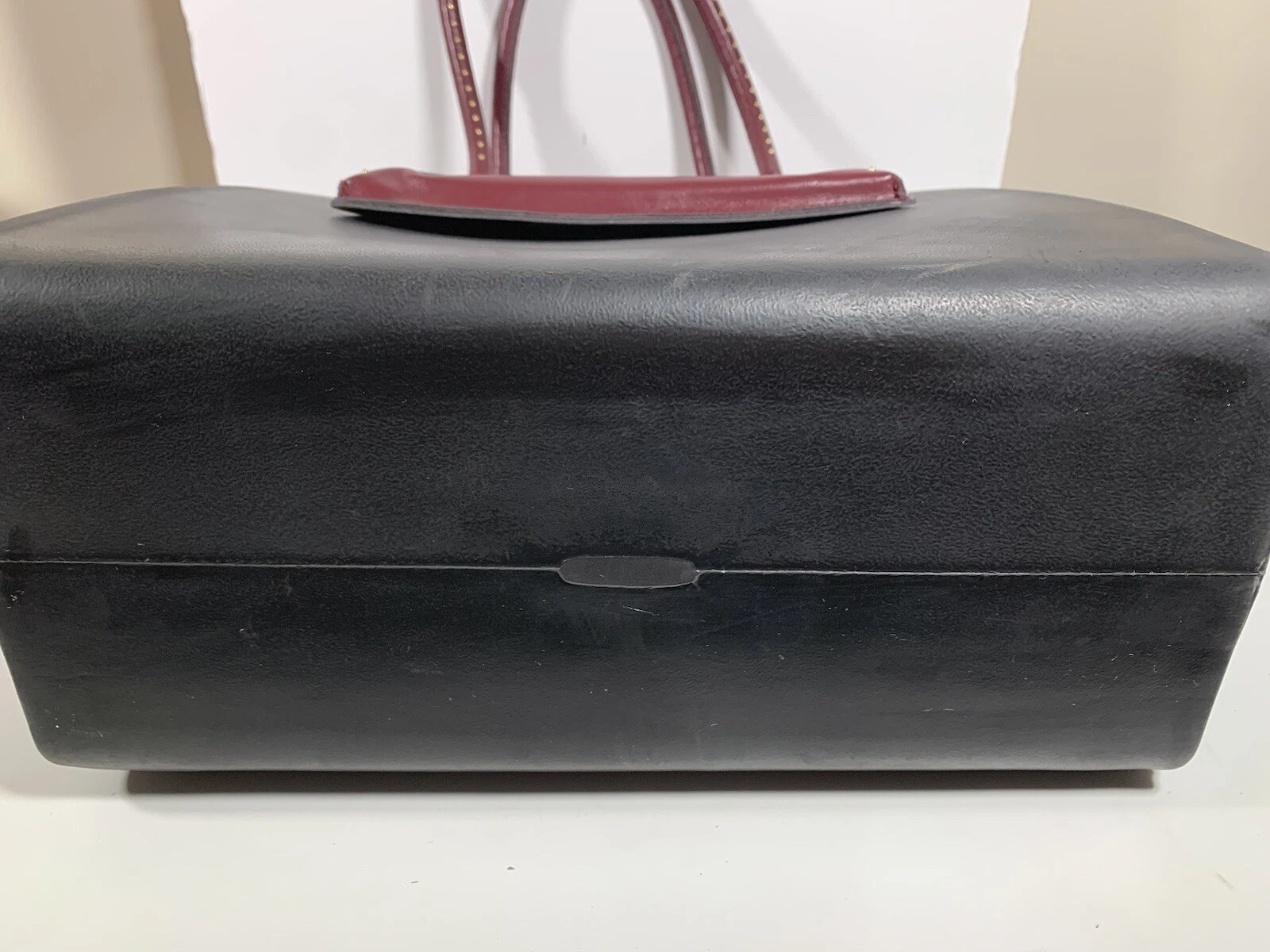 oBag Classic Black/Plum Purple Handles Large Bag Tote Italy AS-IS O Bag - O Bag