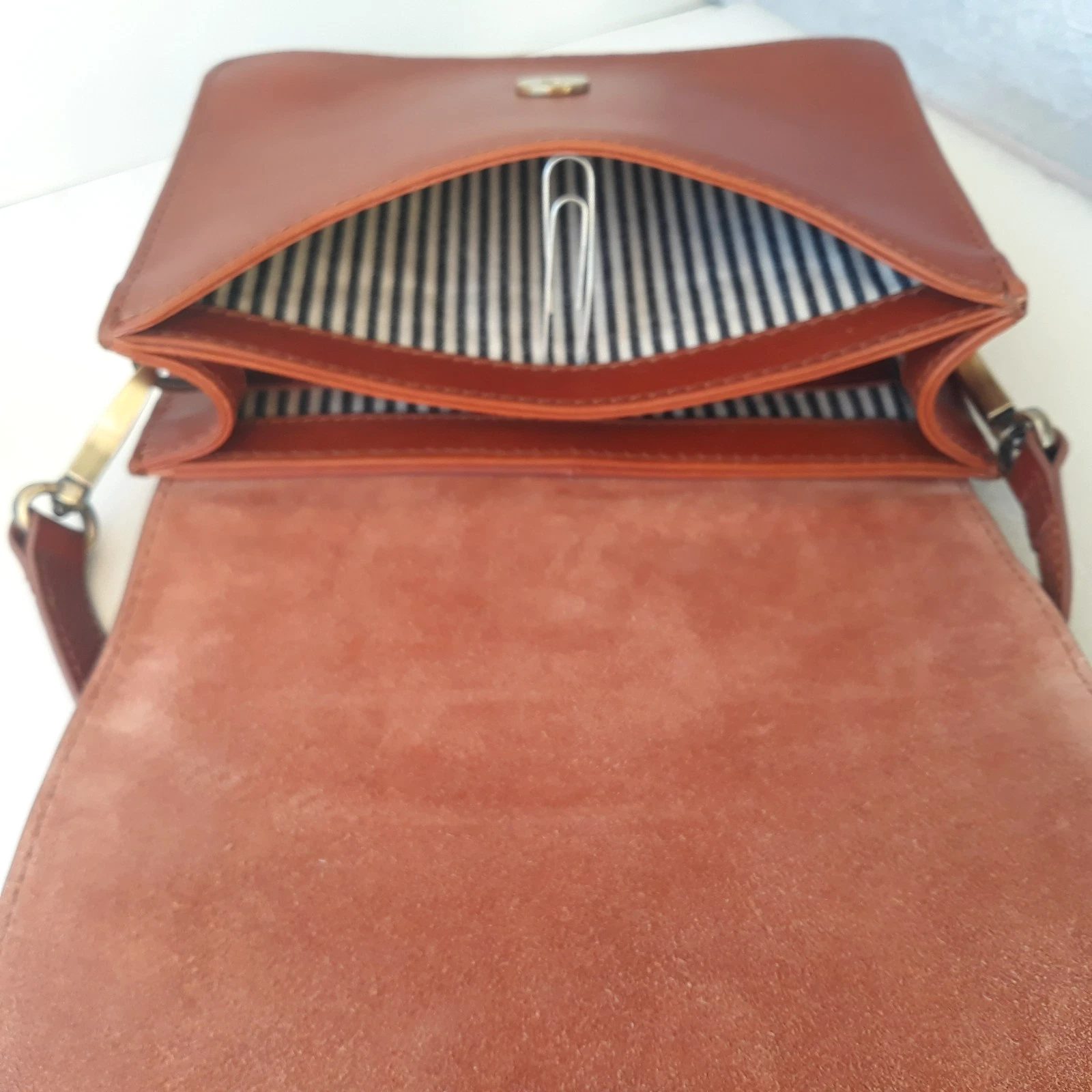 O MY BAG ~ Amsterdam ~ Crossbody Small Bag Purse Brown Leather ~ Magnetic ~ New - O Bag