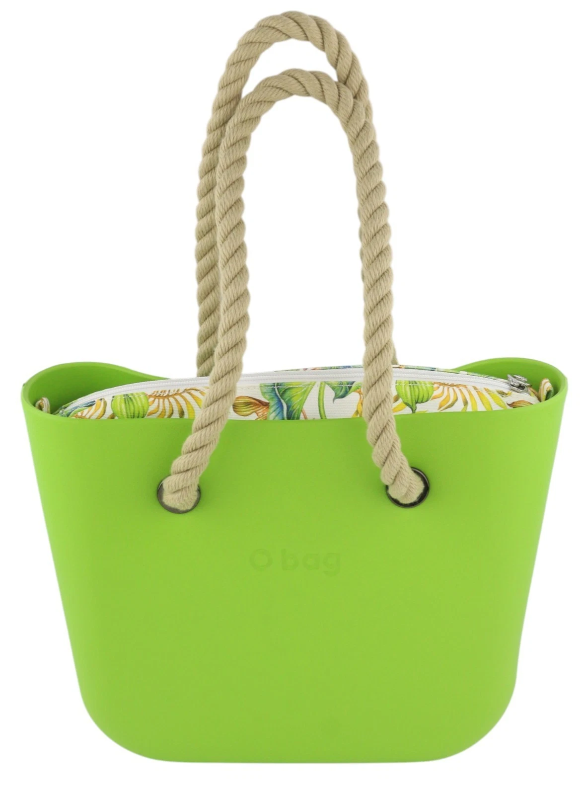 O Bag Mini Women's Bag OS Light Green Double Handles Zipper Square - O Bag