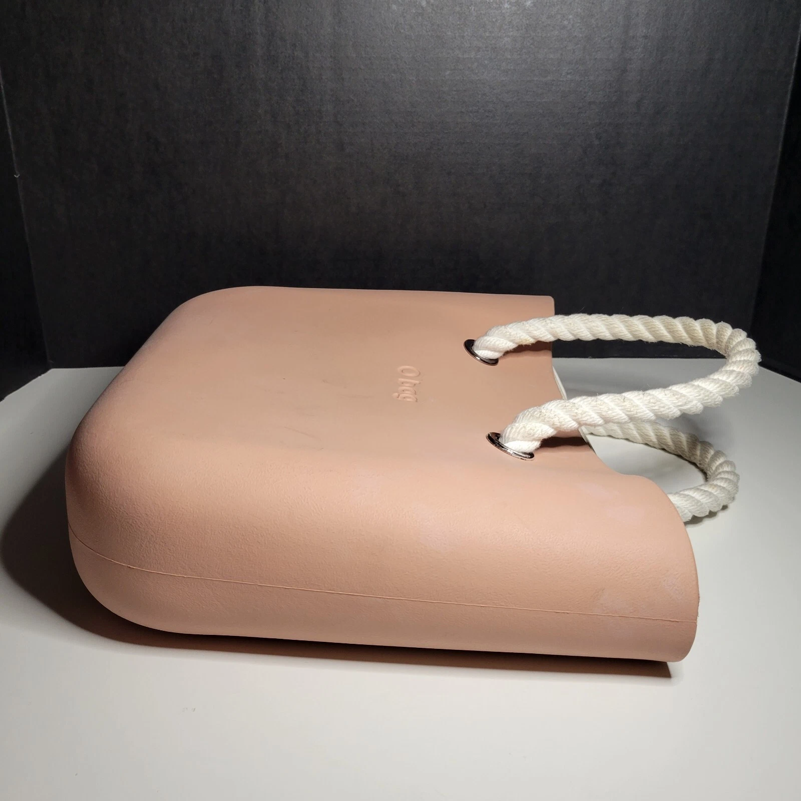 OBag Pink Tote Double Rope Handles Made in Italy Fullspot Shoulder 11 x 14 x 3.5 - O Bag