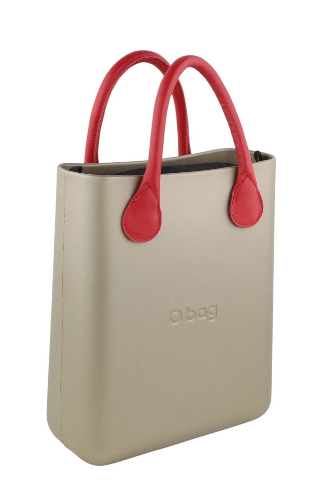 O Bag Chic Women's Bag OS Brown Gold Inner Logo Square Tote Bag Handles - O Bag