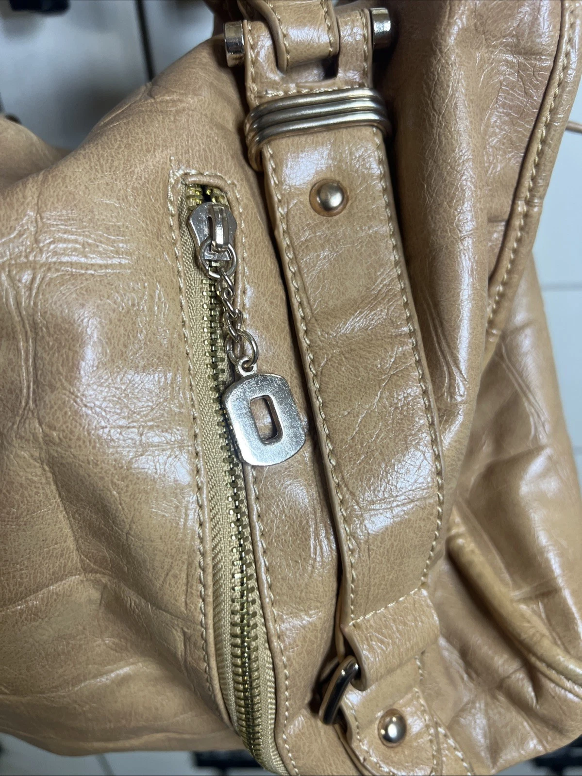 “O BAG “ ITALIAN MADE BAG Croc Embossed Buckle Style Handbag Shoulder Bag - O Bag