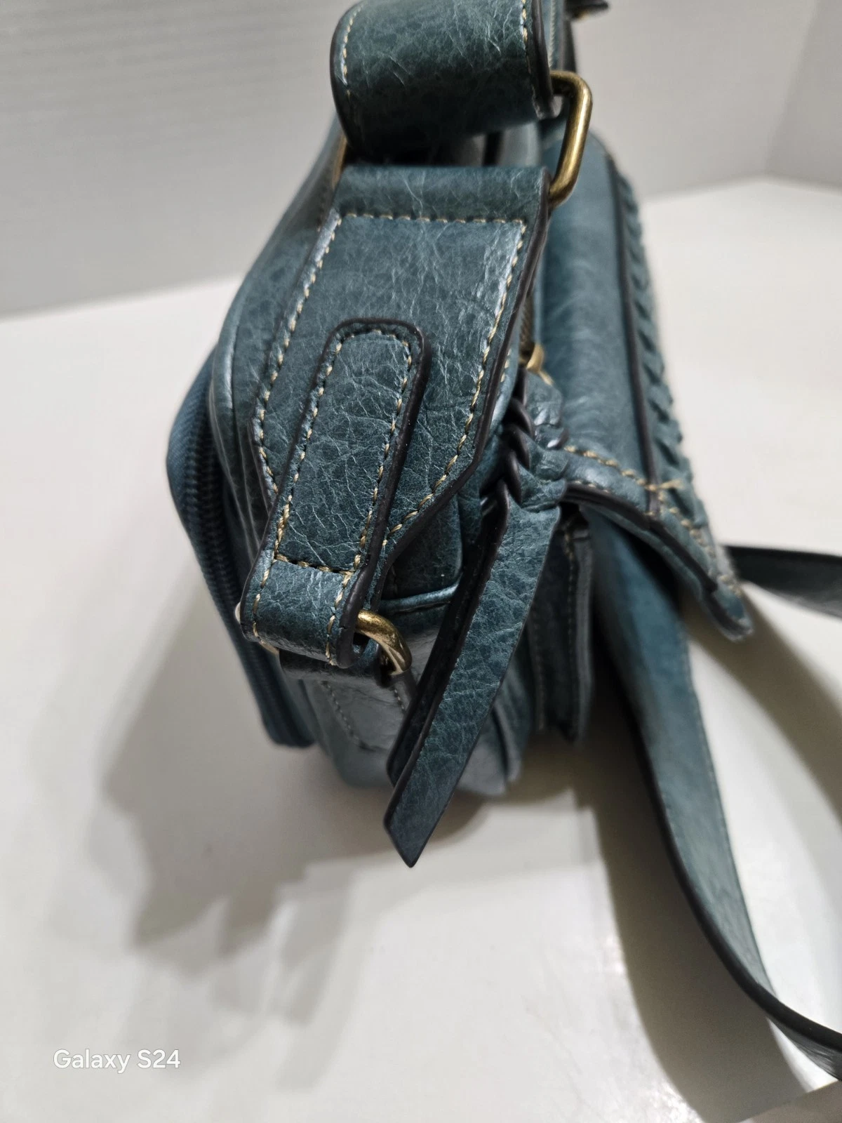 B.O.C. CALLOWILL Teal Blue Faux Leather Camera Bag - O Bag