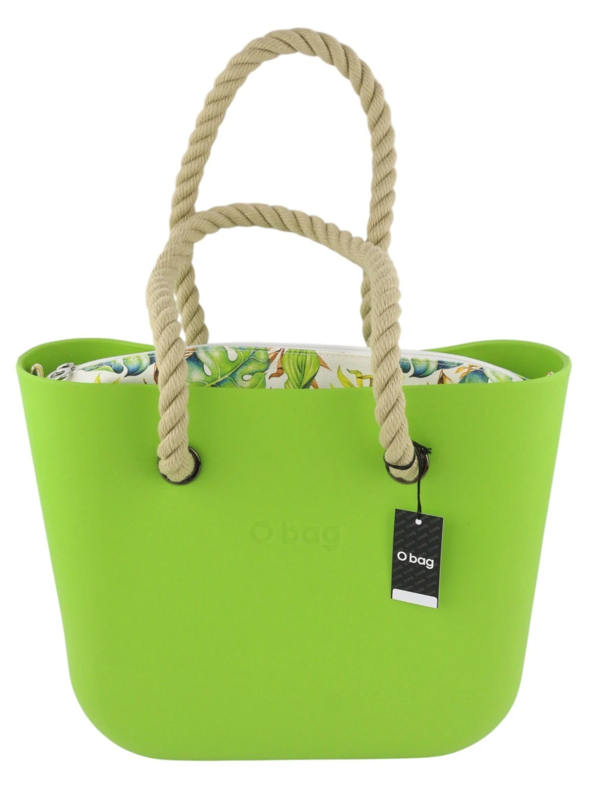 O Bag Mini Women's Bag OS Light Green Double Handles Zipper Square - O Bag