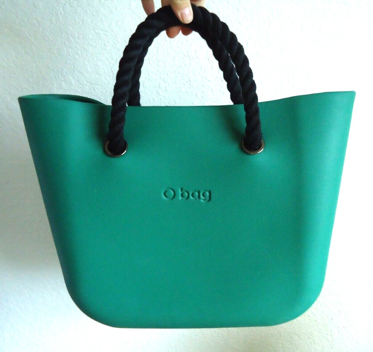 Obag Designed By E. Magenta Made In Italy Women'a Green Rubber Handbag - O Bag