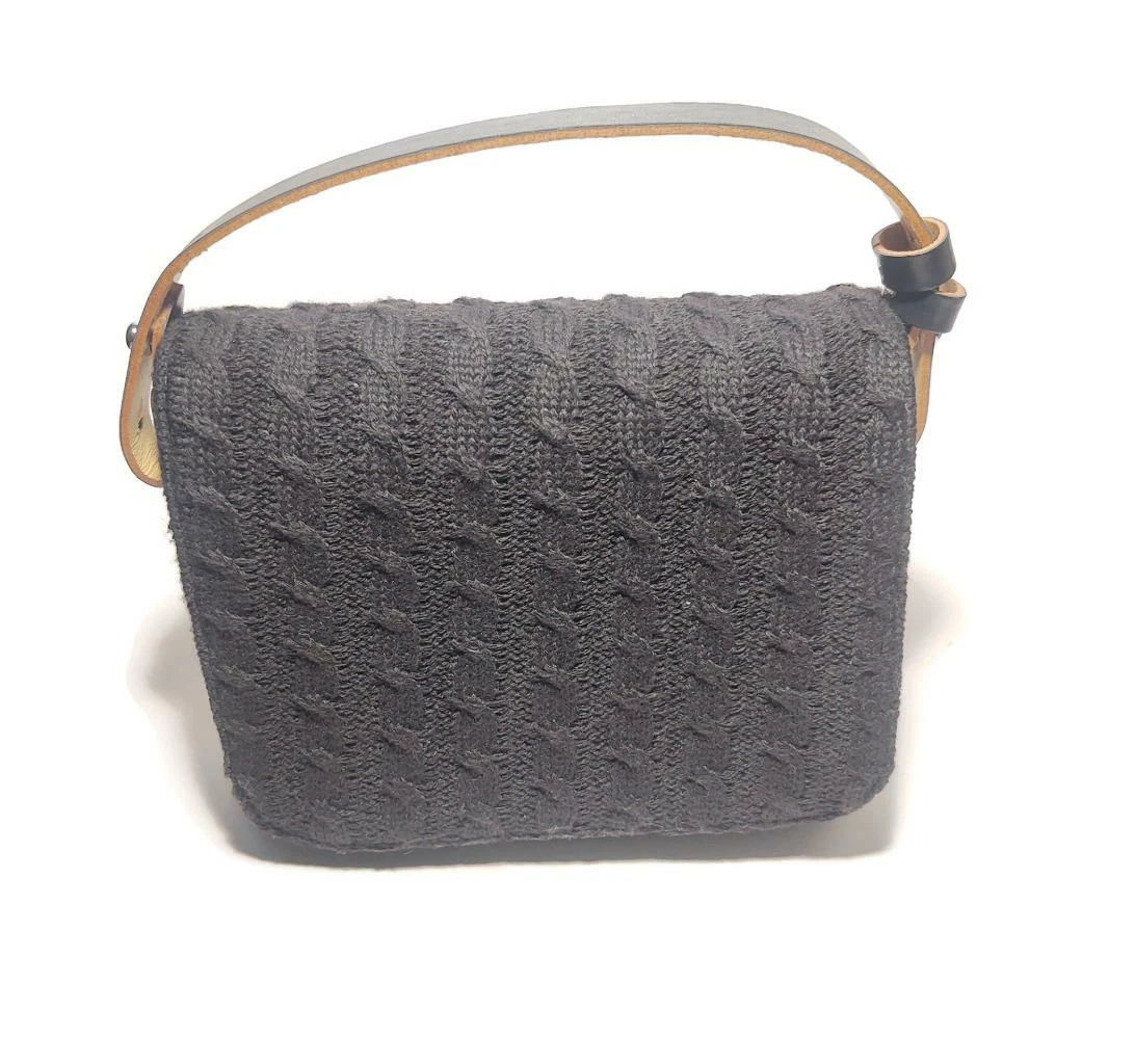 NWT OBAG Green and Black Wool Leather Mini Tote Handbag - O Bag