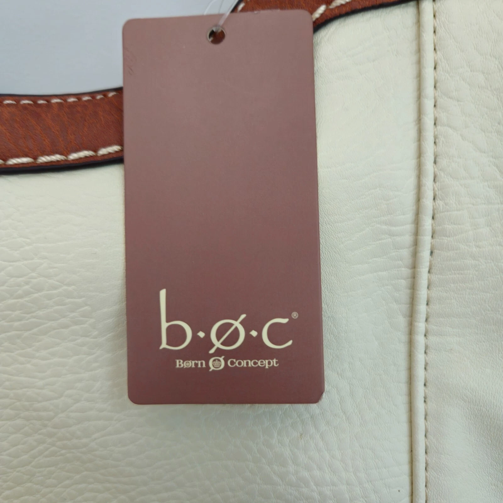 B.O.C. Crocket Power Tulip Brown Cream Tan Vegan Leather Purse Handbag - O Bag