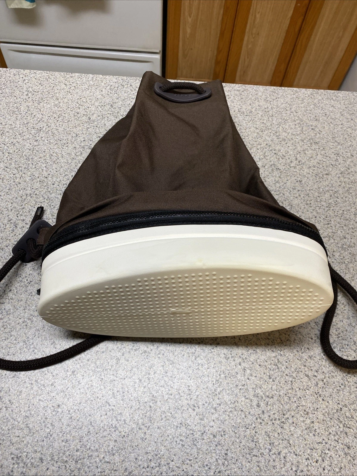 O Bag Obag Brown Bucket Bag Tote EVA & Canvas Drawstring Backpack Made In Italy - O Bag