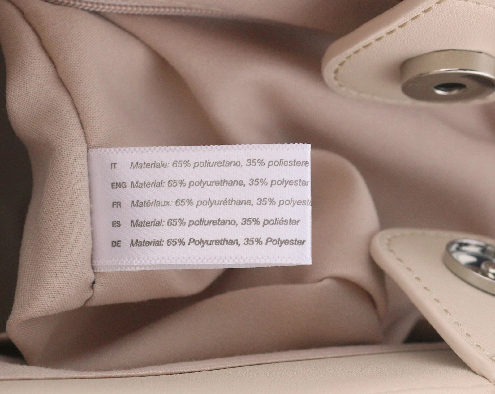 O Bag Vienna Women Bag OS Beige Double Handles Clasp Lined Square - O Bag