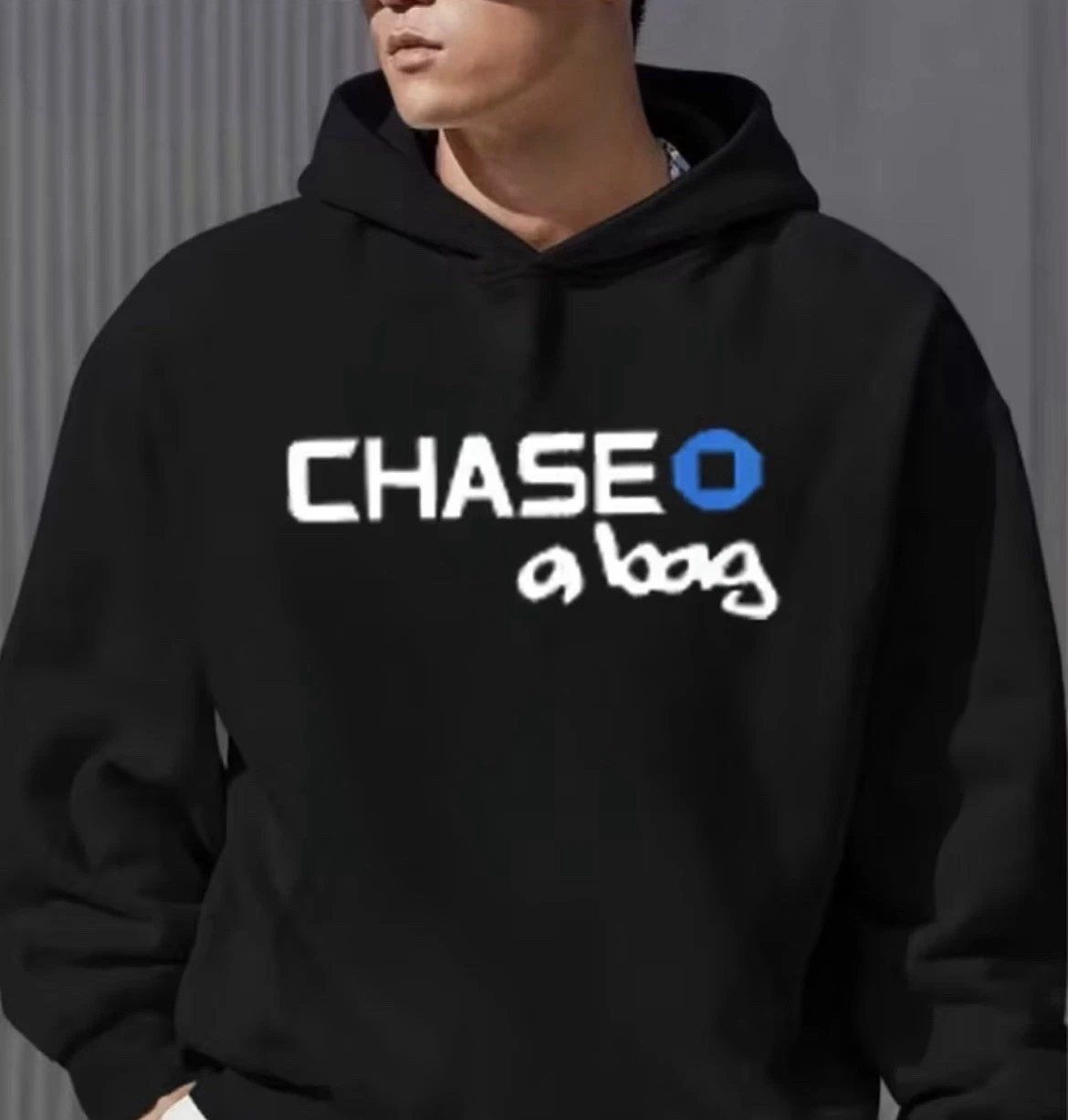 Chase A Bag Funny Hoodie Side Medium Color Black - O Bag