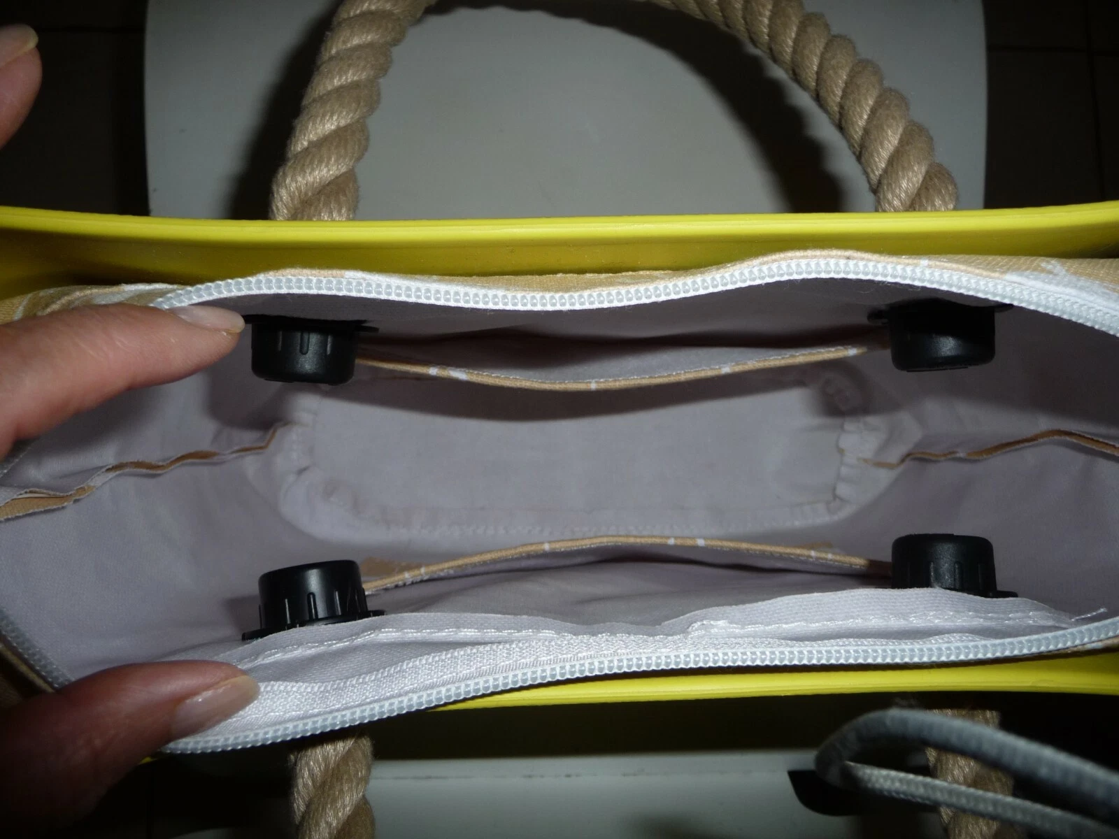 O Bag Happy Lime Green With Natural Rope Handle. Made in Italy - O Bag