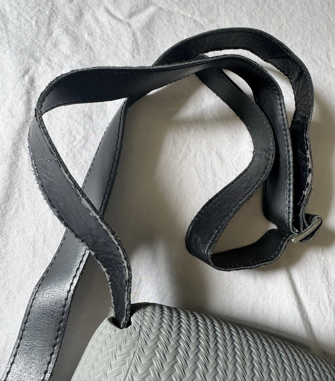 O Pocket Bag FullSpot Italian Crossbody Slide Purse Made In Italy Gray Grey - O Bag