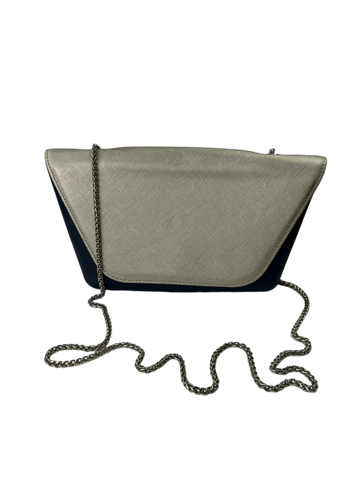 Obag O Bag Italy Blue Silver Thermoplastic Flap Bag Chain Strap - O Bag