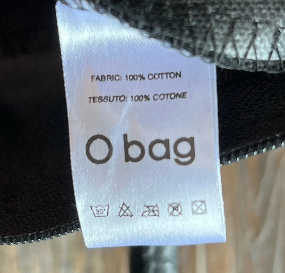 O bag Obag Italy Bronze Brown / Black Handles & Tweed Insert Tote Purse Handbag - O Bag