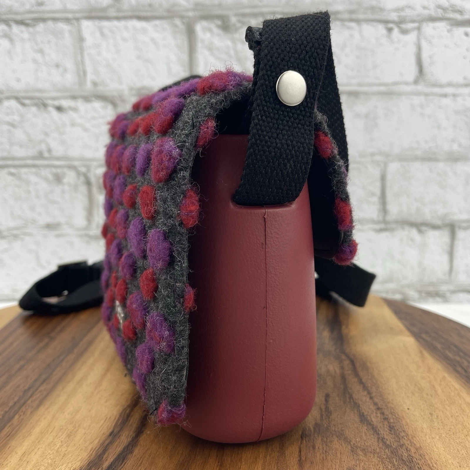 Obag O Bag O Pocket OPKO9 Womens EVA Wool Polka Dot Crossbody Bag Purse Italy - O Bag