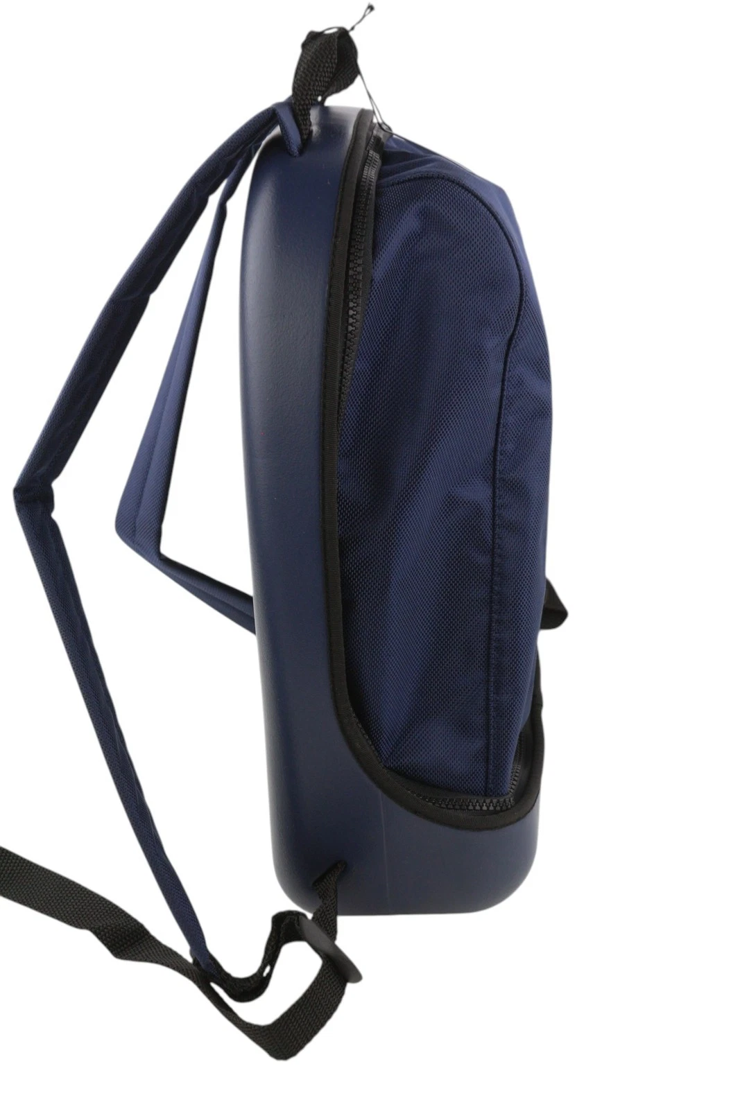 O Bag Women Bag OS Unisex Blue Round Backpack Front Zip Double Handle Logo - O Bag